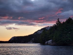 Sunset red clouds